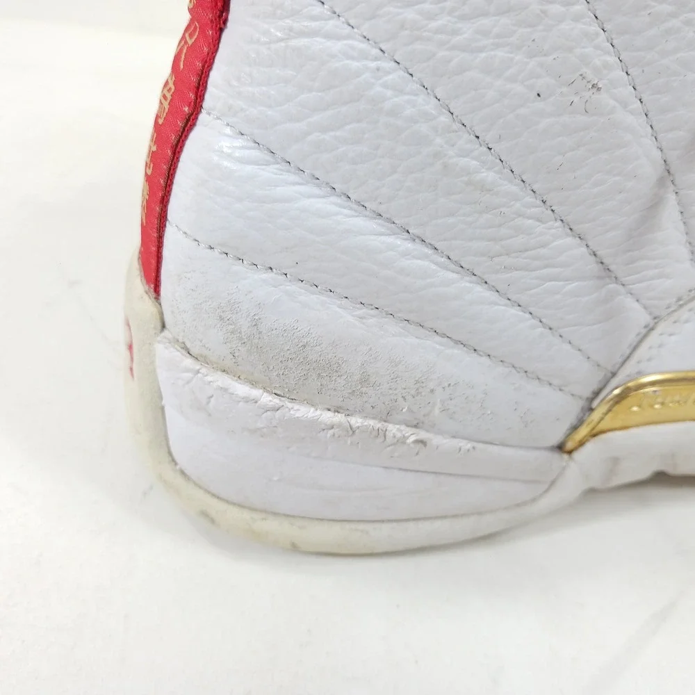 Air Jordan 12 Retro FIBA White University Red Gold 130690-107 Mens 11.5